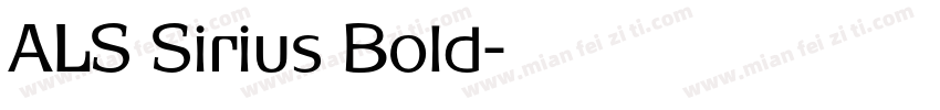 ALS Sirius Bold字体转换